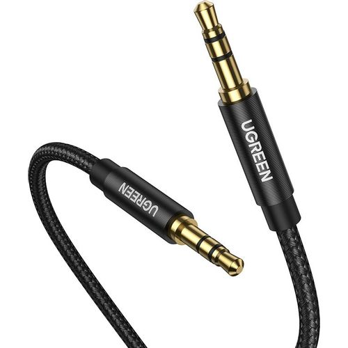 Кабель аудио UGREEN AV112, Jack 3.5 (m) - Jack 3.5 (m), 2м, черный [50363]