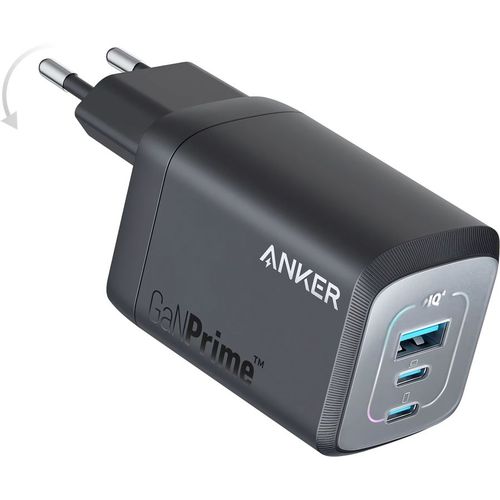 Сетевое зарядное устройство ANKER Prime, USB-A, 2xUSB-C, 67Вт, 5A, серый [a2669313]