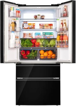 Холодильник трехкамерный MAUNFELD MFF190NFDB01 Total No Frost, French Door, инверторный, черный