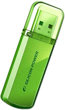 Флешка USB Silicon Power Helios 101 64ГБ, USB2.0, зеленый [sp064gbuf2101v1n]