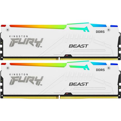 Оперативная память Kingston Fury Beast KF568C34BWEAK2-32 DDR5 - 2x 16ГБ 6800МГц, DIMM, White, Ret