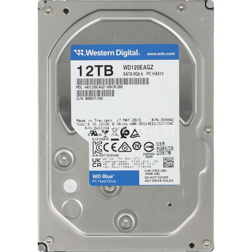 12 ТБ Жесткий диск WD Blue [WD120EAGZ]