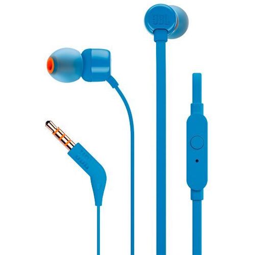 Наушники JBL Tune 110, 3.5 мм, внутриканальные, синий [jblt110blu]