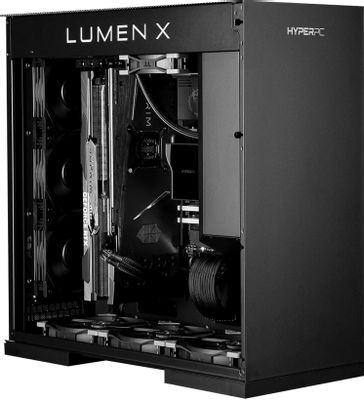 Компьютер HYPERPC Lumen X Ultra,  Intel Core i9 14900KF,  DDR5 64ГБ, 2ТБ(SSD),  NVIDIA GeForce RTX 4090 - 24 ГБ,  Windows 11 Home,  черный [lumen x ultra 14900kf642tb4090]