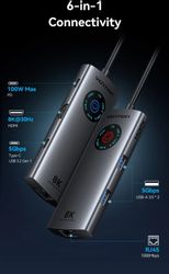 Хаб (разветвитель) VENTION TQZHB, серый