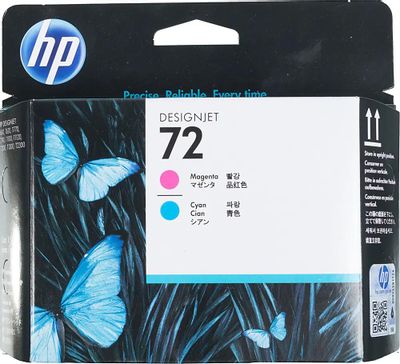Аксессуары для печатающая головка HP 72 C9383A пурпурный/голубой для HP ...