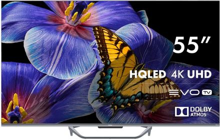 55" Телевизор HAIER Smart TV S4 QLED, 4K Ultra HD, СМАРТ ТВ, Android TV, серый