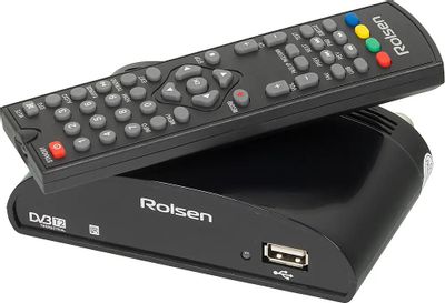 Ресивер DVB-T2 Rolsen RDB-523A,  черный