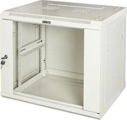 Шкаф коммутационный LanMaster PRO TWT-CBWPG-9U-6X8-GY настенный, стеклянная передняя дверь, 9U, 600x502x800 мм