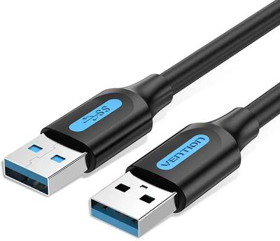 Кабель USB3.0 VENTION CONBG,  USB 3.0 A(m) -  USB 3.0 A(m),  круглое,  1.5м,  черный
