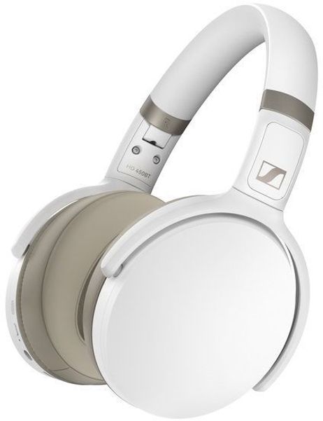 Наушники Sennheiser HD 450BT, 3.5 мм/Bluetooth/USB Type-C, мониторные, белый [508387]