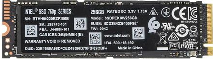 SSD накопитель Intel 760p Series SSDPEKKW256G8XT 256ГБ, M.2 2280, PCIe x4,  NVMe [ssdpekkw256g8xt 963290]