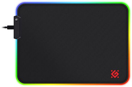 Коврик для мыши Defender Black (M) черный, каучук + ткань, 350х300х4мм [50008]