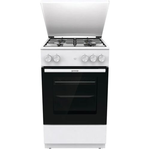 Газовая плита Gorenje GG5A14WJ, газовая духовка, металлическая крышка, сталь, белый