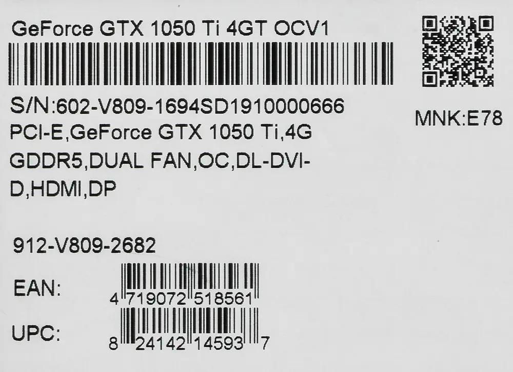 Gtx 1050 ti best sale 4gt oc
