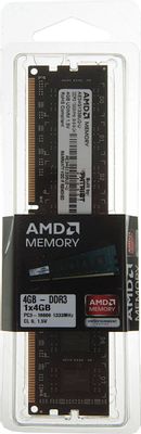 Оперативная память AMD Entertainment Edition AE34G1339U2 DDR3 -  1x 4ГБ 1333МГц, DIMM,  Ret