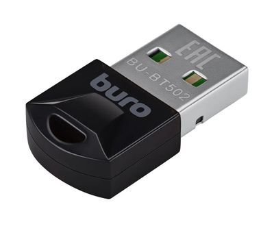 Bluetooth адаптер Buro BU-BT502 BT 5.0+EDR class 1.5, USB, 20м, черный ...