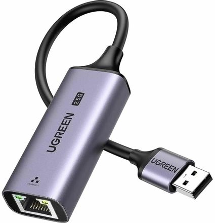 Порт-репликатор UGREEN CM648,  USB 3.0,  1хRJ-45,  серый [25051]