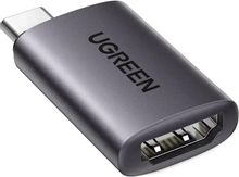 Изображение товара Адаптер UGREEN US320,  HDMI (f) (прямой) -  USB Type-C (m) (прямой),  ферритовый фильтр ,  0.039м,  блистер,  серый [70450]