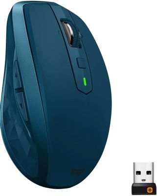 Мышь Logitech MX Anywhere 2S, оптическая, беспроводная, USB, бирюзовый [910-005154]