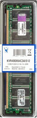 Характеристики Оперативная память Kingston Valueram KVR400X64C3A/512 ...