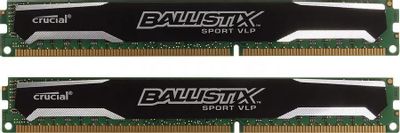 Оперативная память Crucial Ballistix Sport VLP BLS2C8G3D1609ES2LX0CEU DDR3L -  2x 8ГБ 1600МГц, DIMM,  Ret,  низкопрофильная