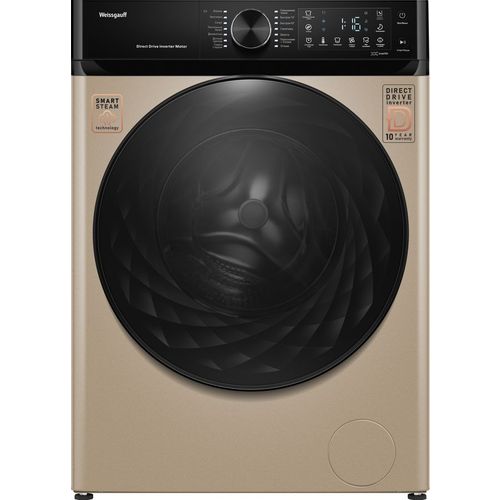 Стиральная машина WEISSGAUFF WM 59411 Direct Drive Inverter Steam Champagne, с фронтальной загрузкой, 11кг, 1400об/мин, с…