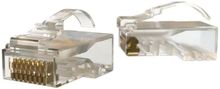 Коннектор Hyperline (PLEZ-8P8C-UA-C6-100) кат.6 RJ45 прозрачный (упак ...