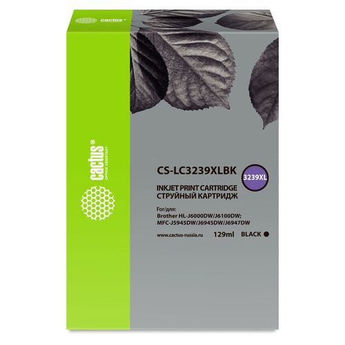 Картридж Cactus CS-LC3239XLBK, черный пигментный / CS-LC3239XLBK