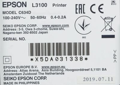  EPSON L3100