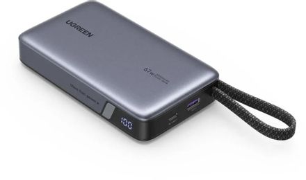 Внешний аккумулятор (Power Bank) UGREEN PB550,  20000мAч,  серый [55996b]