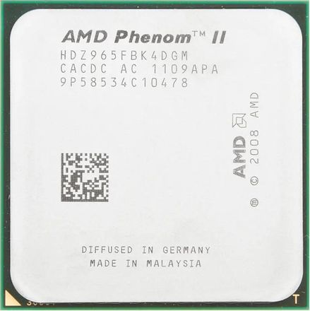 Процессор AMD Phenom II X4 965 Black Edition, SocketAM3,  OEM [hdz965fbk4dgm]