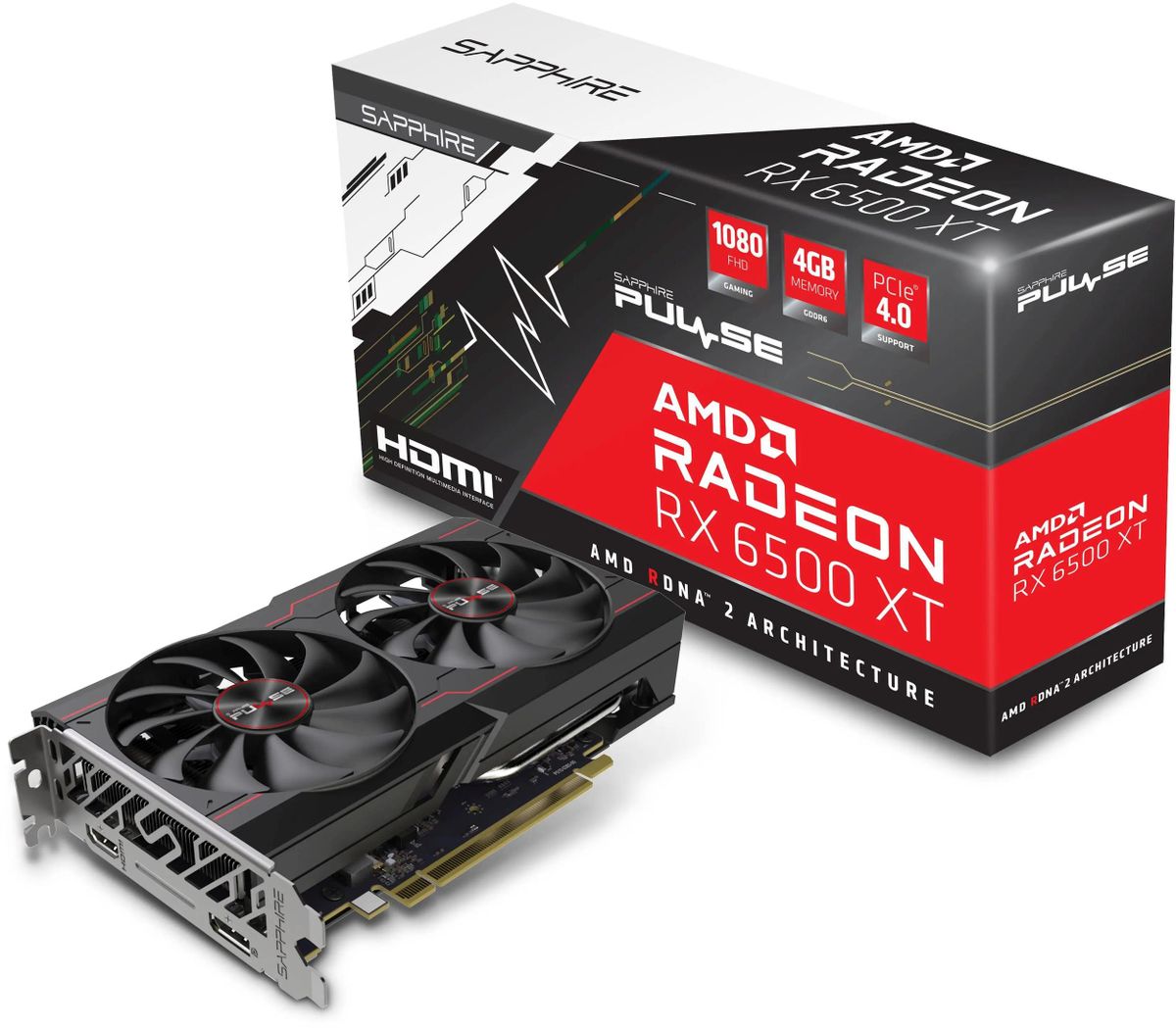 Видеокарта Sapphire AMD Radeon RX 6500XT 11314-01-20G RX 6500XT Gaming OC  Pulse 4ГБ Pulse, GDDR6, OC, Ret – купить в Ситилинк | 1660195