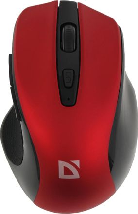 Мышь беспроводная Defender Prime MB-053, радио, оптическая, USB, 1600dpi, красный и черный [52052]