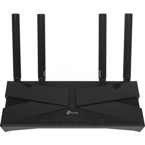 Wi-Fi роутер TP-LINK Archer AX53, Wi-Fi 6, AX3000, 2.4/5ГГц, 4 LAN, черный