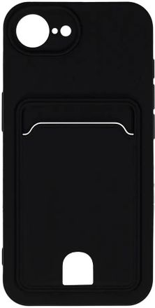 Чехол (клип-кейс) ZIBELINO Silicone Card Holder, для Apple iPhone 16e, черный [zsch-iph-16e-cam-blk]