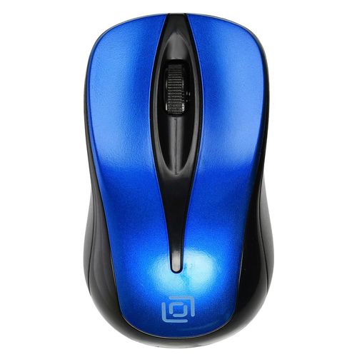 Мышь беспроводная Oklick 675MW, радио, оптическая, USB, 1200dpi, черный и синий [1025918]