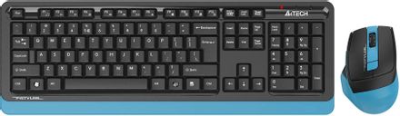 Комплект (клавиатура+мышь) A4TECH Fstyler FG1035, USB, беспроводной, черный [fg1035 navy blue]