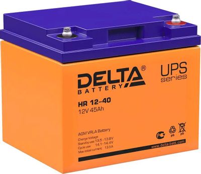 Обзор товара аккумуляторная батарея для ИБП Delta HR 12-40 12В, 40Ач ...
