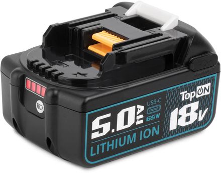 Батарея аккумуляторная для Makita TopON TOP-MAK-18, 18В, 5Ач, Li-Ion [103786]