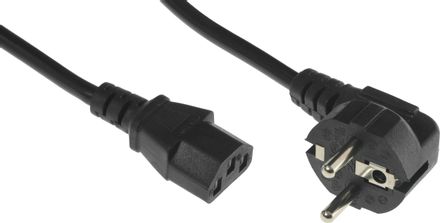 Кабель питания PREMIER PCB5280(0.75)-1.8, IEC C13 (прямой) - Евровилка (угловой), круглое, 1.8м, Bulk