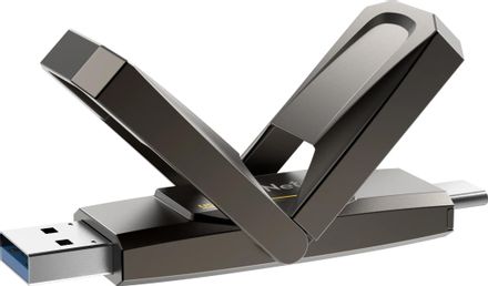 Флешка USB NETAC US5 128ГБ, USB3.2, серый [nt03us5c-128g-32ta]
