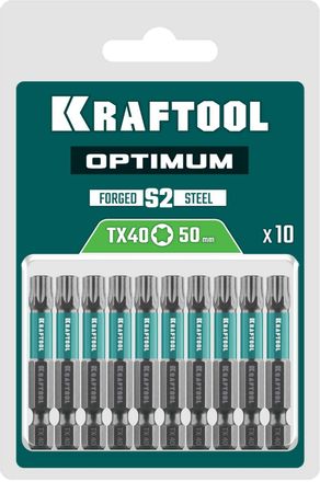 Набор бит Kraftool 26126-40-50-10,  универсальные,  Е 1/4,  10шт