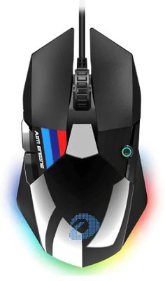 Мышь DAREU A970, игровая, оптическая, проводная, USB, черный и белый [a970 black knight]