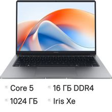 Изображение товара Ноутбук Honor MagicBook X14 Plus 2025 14 IPS Intel Core 5 16 ГБ 1 ТБ SSD Windows 11