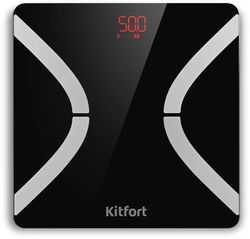 Изображение товара Напольные весы KitFort КТ-837, до 180кг, цвет: черный Изображение товара Напольные весы KitFort КТ-837, до 180кг, цвет: черный