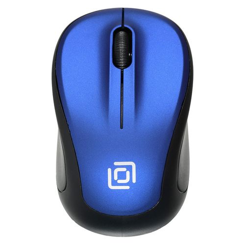 Мышь беспроводная Oklick 665MW, радио, оптическая, USB, 1600dpi, черный и синий [1025132]