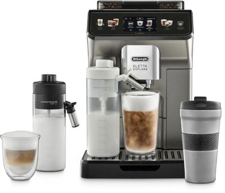 Кофемашина автоматическая DeLonghi ECAM450.86.T,  19Бар,  с автоматическим капучинатором,  черный/серебристый