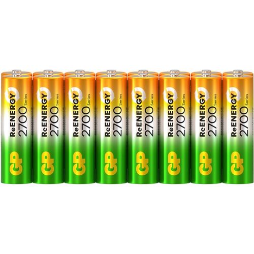 AA Аккумуляторная батарейка GP 270AAHCRGY, 16 шт. 2700мAч