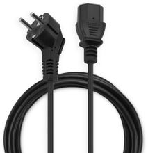 Изображение товара Кабель питания BURO AN23-1000-5 5м IEC C13 Евровилка черный